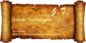 Jakab Terestyén névjegykártya
